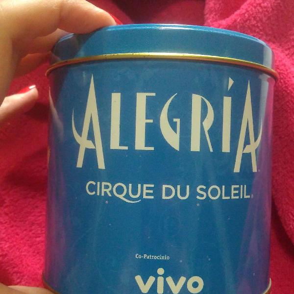 Lata decorativa e porta treco Cirque du Soleil: Alegria