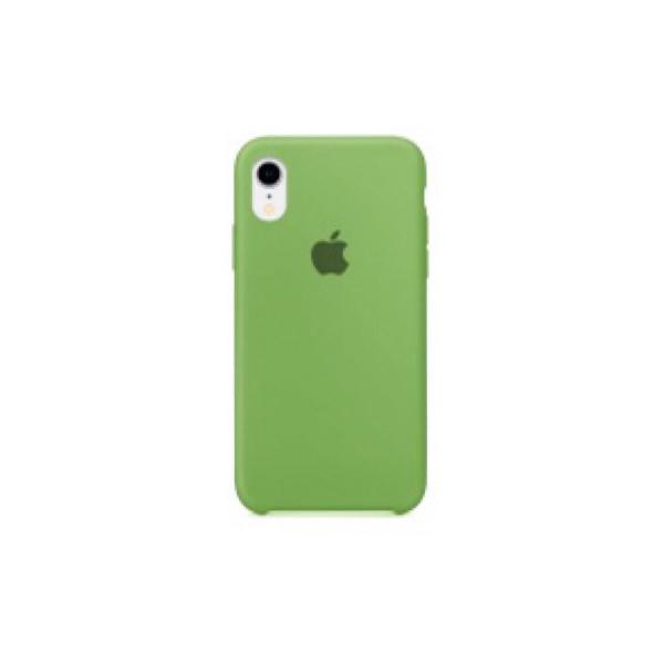 Capinha apple iphone xr silicone aveludado (verde abacate)