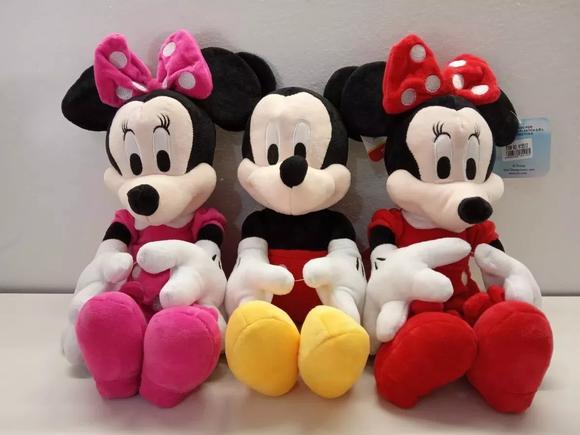 6 pelúcia mickey minnie vermelha minnie rosa boneco