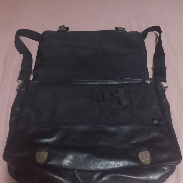 Bolsa de couro para laptop