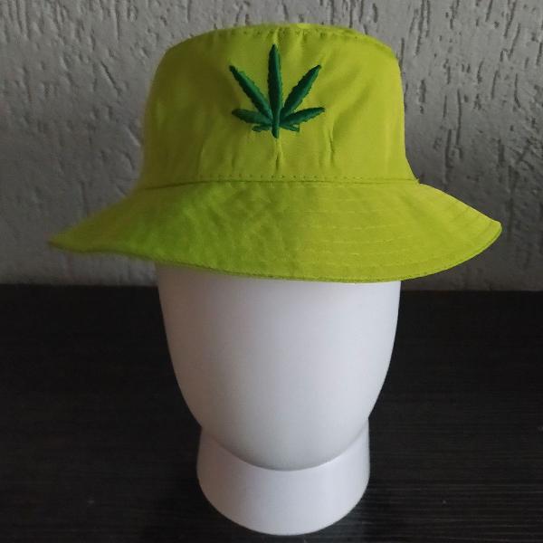 Chapéu Balde bucket hat bordado plant life