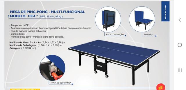 Mesa Ping Pong Of. Pé Madeira 1013 15 Mm 2,74 X 1,52 X 0,76