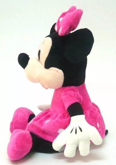 Pelúcia Minnie Laço Rosa 30cm Fofa Boneco Brinquedo