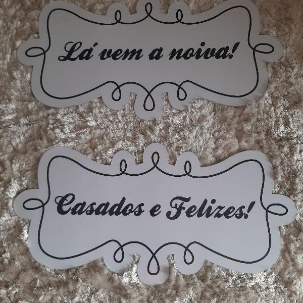 Plaquinhas para casamento &lt;3