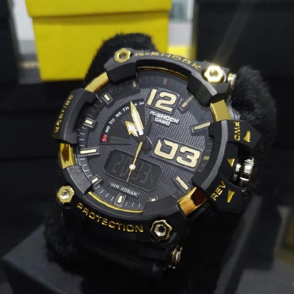 Relógio G-Shok Mudmaster Speed / Preto e Dourado