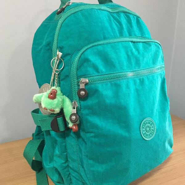 mochila kipling verde água