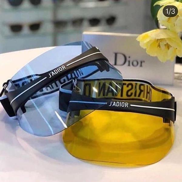 Viseira dior jadior óculos de sol feminino espelhado prata