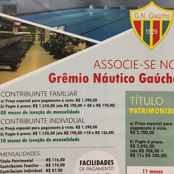 titulo patrimonial do clube grêmio náutico gaucho em porto