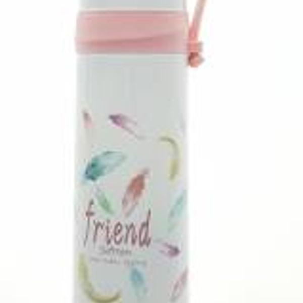 Garrafa térmica inox flamingo friend estampada decorada