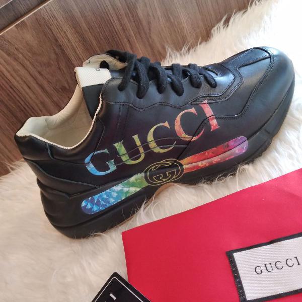 Tenis gucci logo (pronta entrega)