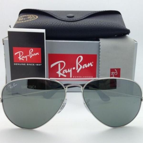 Ray ban aviador prata espelhado rb3025 médio unissex