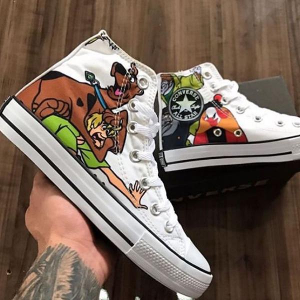 tênis converse de personagem scooby doo n°38