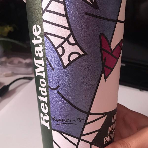 Copo rei do mate - coleção romero britto