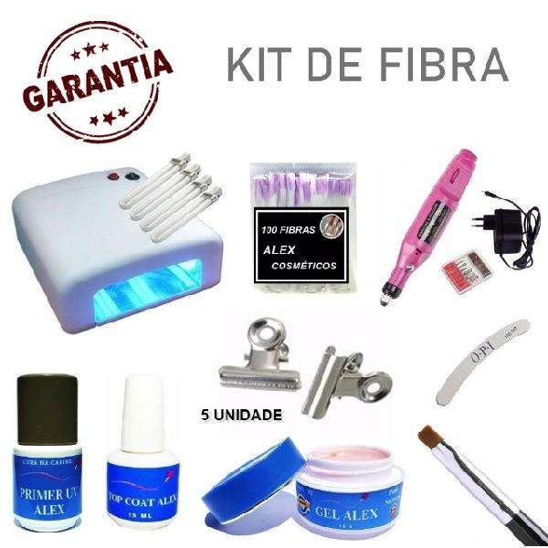 Kit unha de Fibra Profissional Com Garantia / Manicure