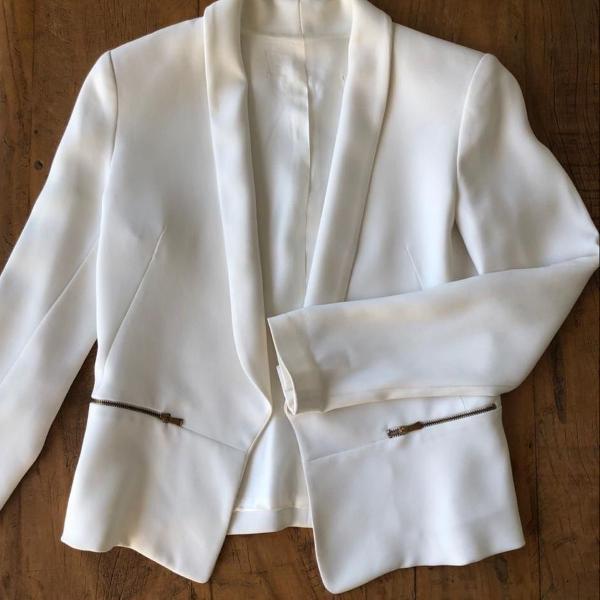 blazer zara branco | tam p