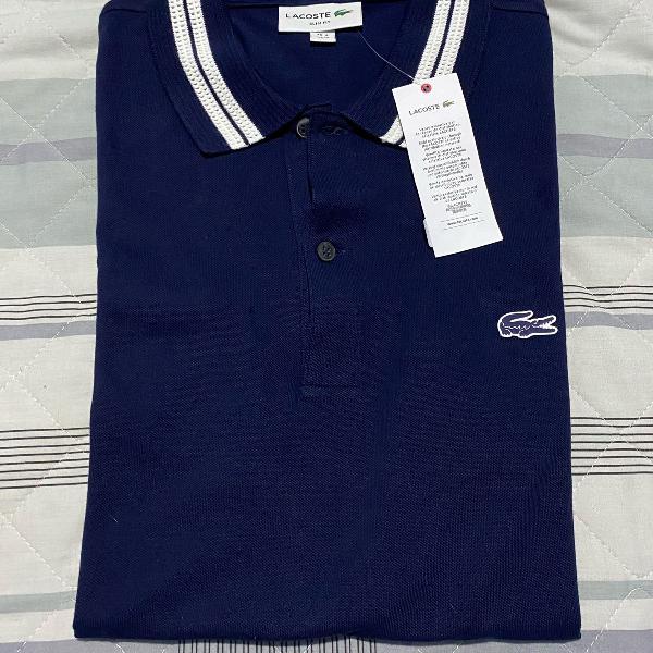 Camisa polo, marca lacoste, tamanho m