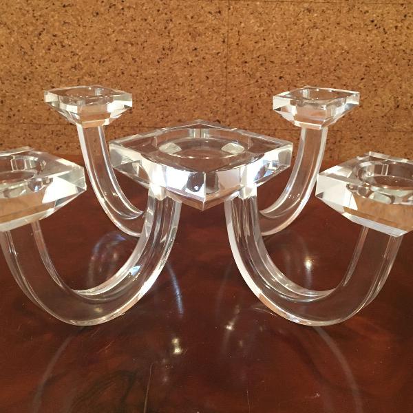 candelabro cristal 5 velas