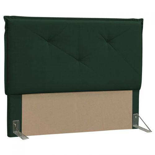 Cabeceira Casal Queen Vic 160 Cm Suede Verde Musgo -