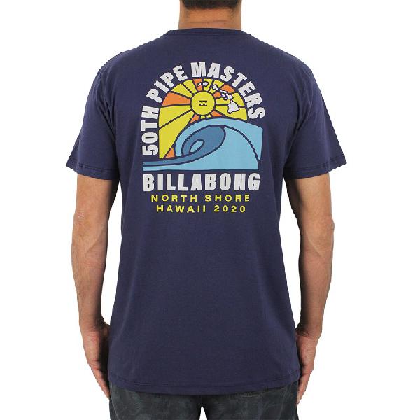 Camiseta Billabong Pipe Masters Wave Azul Marinho - Surf