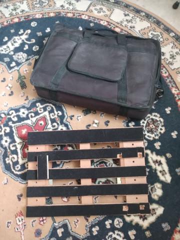 Pedaleira pedalboard em mdf c/ bag