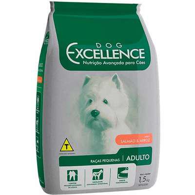 Ração seca dog excellence salmão e arroz para cães