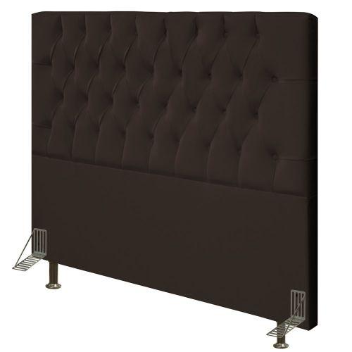 Cabeceira cama box casal king 193cm diamante d10 suede