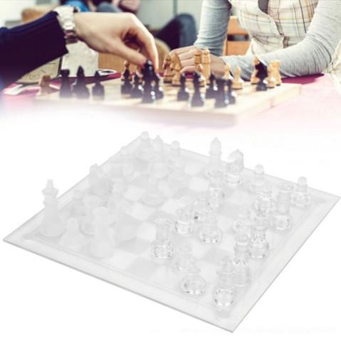 Jogo de xadrez internacional glass chess set