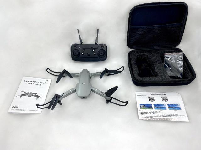 Mini drone dobrável e68 4k + bag + bateria e controle