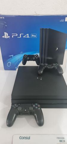 Ps4 pro 1tb 2 controles aceito cartão de crédito consulte