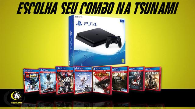 Playstation 4 1tb + 3 Jogos