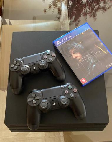 Ps4 PRO 4k - 1TB - 2 Controles + 1 Jogo Original