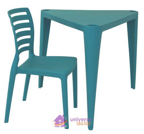 Conjunto de mesa e cadeira tramontina sofia infantil em