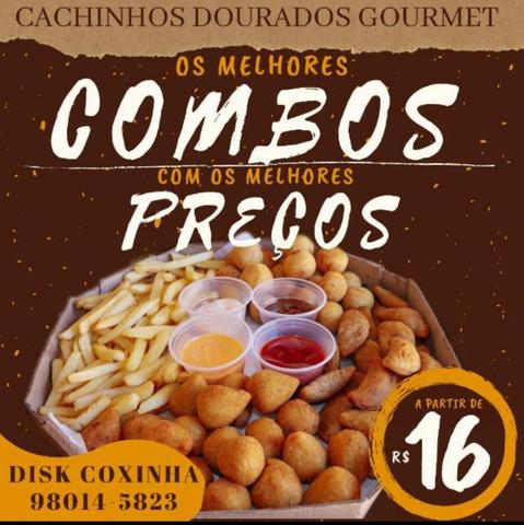 Combos de coxinhas e batata frita