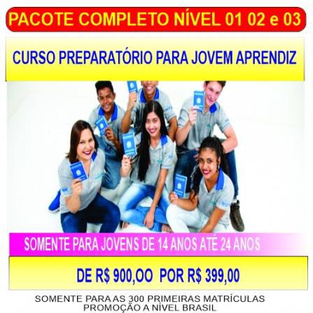 Curso preparatório jovem aprendiz - nível 01-02e03