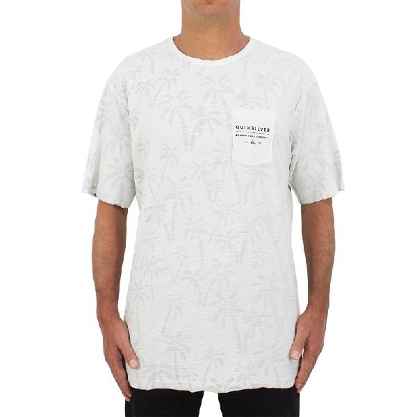 Camiseta quiksilver double palmistry off white - surf alive