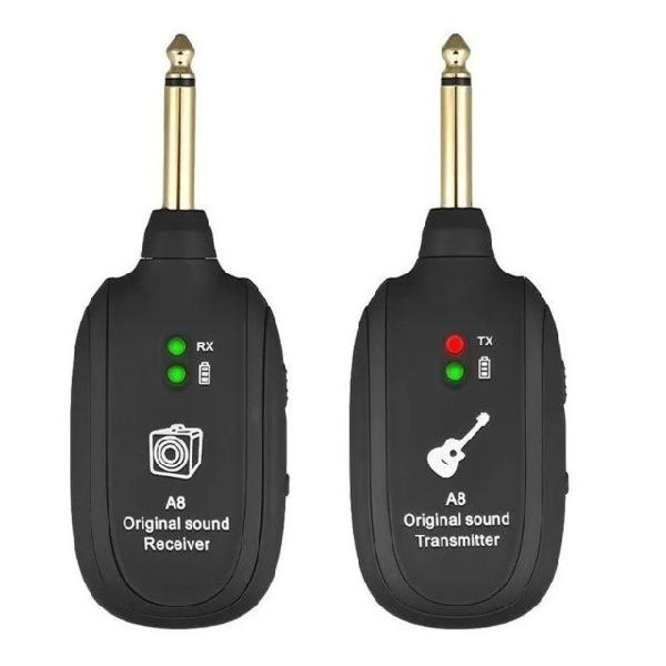 Transmissor e Receptor de Guitarra UHF Wireless