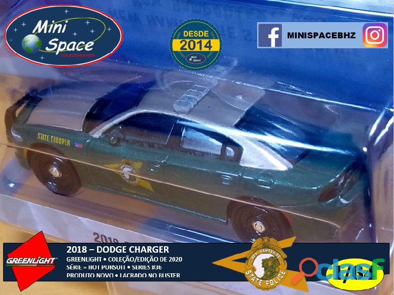 Greenlight 2018 Dodge Charger Polícia New Hampshire 1/64 3