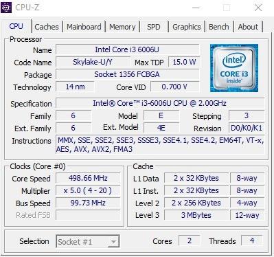 Intel® Core i3- 6ª geração / 4GB 1333MHz / HD 320GB /