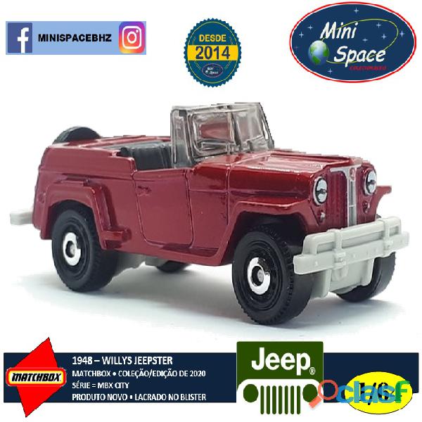 Matchbox 1948 Willys Jeepster cor Vermelho 1/64