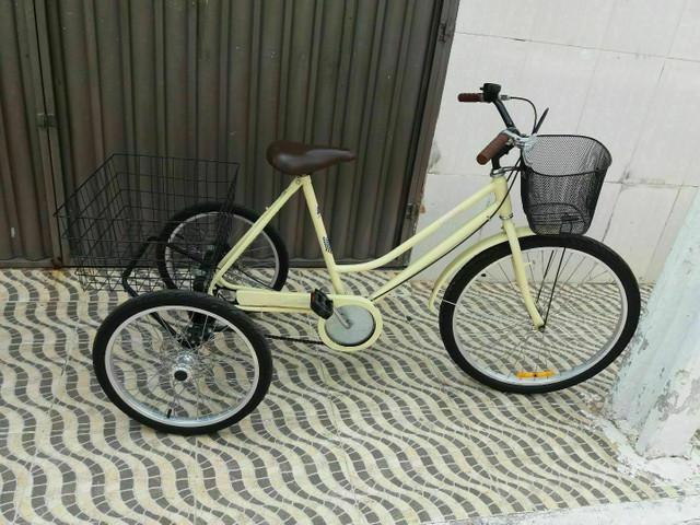 Bicicleta triciclo freios a disco ótimo preço