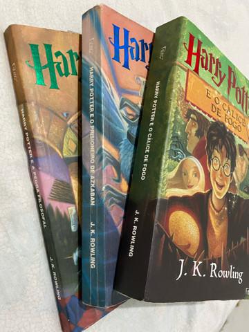 3 livros Harry Potter