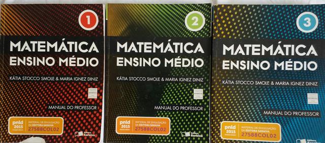 Livros de matemática ensino médio - 1º, 2º, 3º