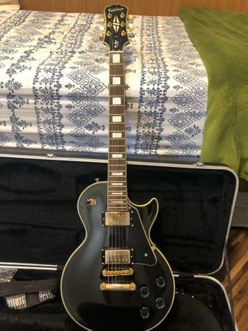 Guitarra Epiphone Les Paul Custom Preta Usada + Hard Case