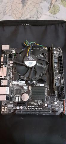 Kit ddr4 placa mãe processador pentium g4400 3.3ghz 7