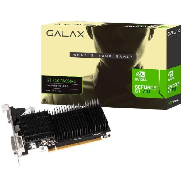 Placa de Vídeo Galax Nvidia GeForce GT 710 Passive, 2GB,