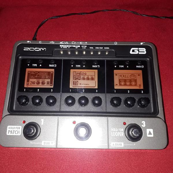 Pedaleira zoom g3 multi efeito para guitarra