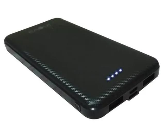 Novo) carregador portátil power bank 20000mah 2 usb inova