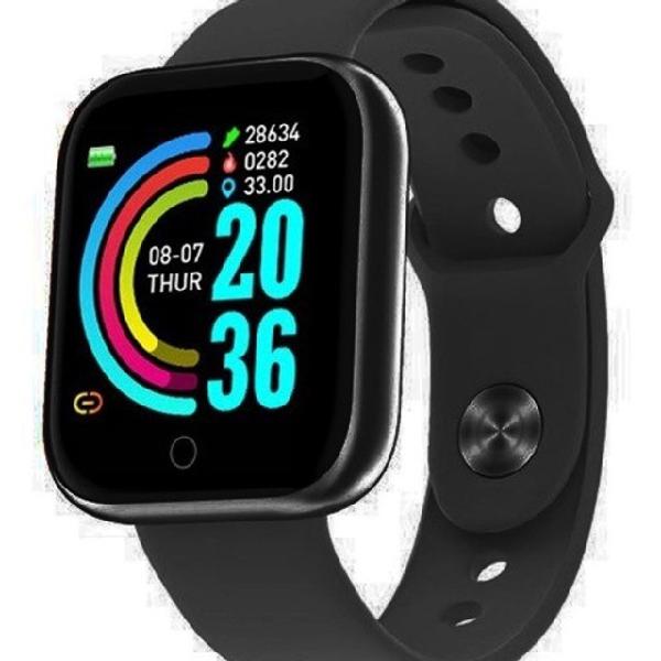 Smartwatch d20/y68 preto, branco, rosa