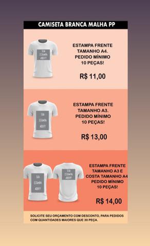 Camisetas pra missa sétimo dia, promocionais, fardamento.