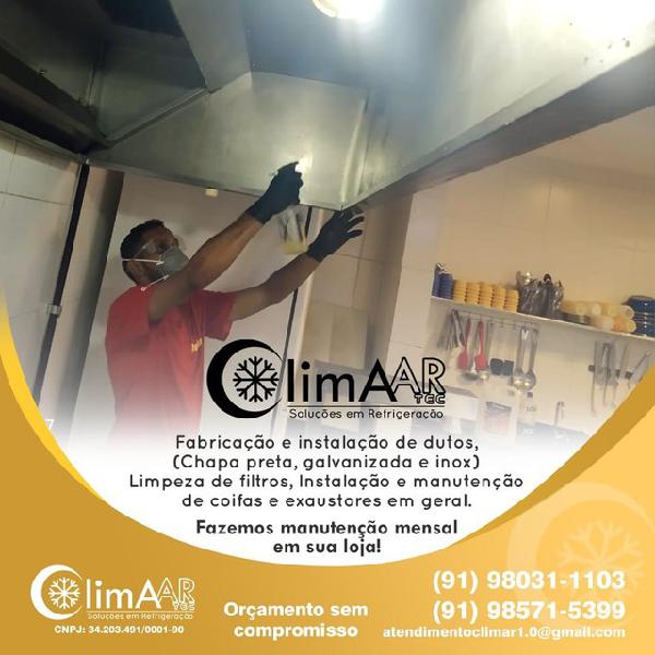 Limpeza e instalacão de coifas